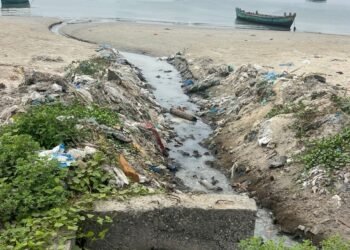 கீழக்கரை கடலில் கலக்கும் கழிவுநீர் – பொதுசுகாதாரத்துக்கும் கடல் வளத்துக்கும் பெரும் ஆபத்து! சுற்றுப்புற சூழல் ஆர்வலர்கள் கவலை!