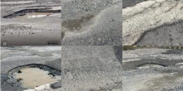 நிதி இல்லை எனில் பொதுமக்களிடம் பிச்சை எடுத்து ஒப்படைப்போம் – நெடுஞ்சாலை சீரமைக்க கோரி போராட்டம்.